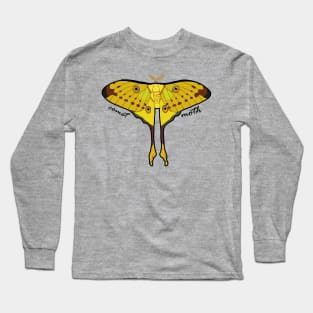 Comet Moth of Madagascar (with text) Long Sleeve T-Shirt